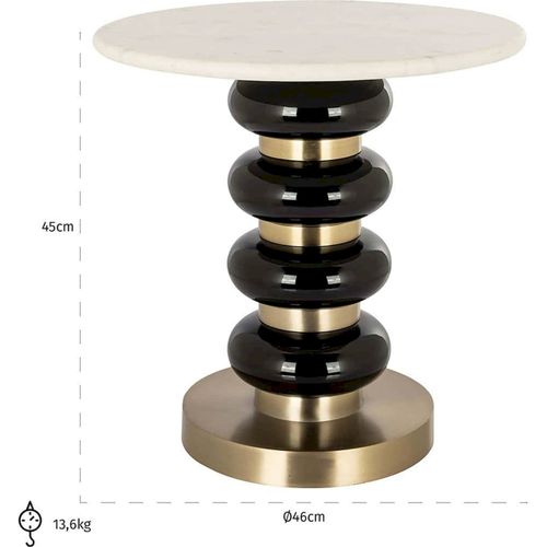 Table De Chevet Élégante En Marbre