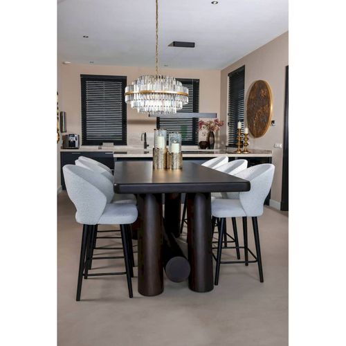 Table De Bar Élégante En Bois Foncé