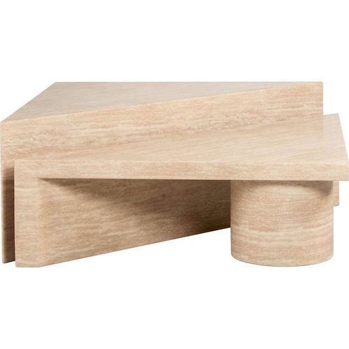 Tables De Café Élégante En Faux Travertin