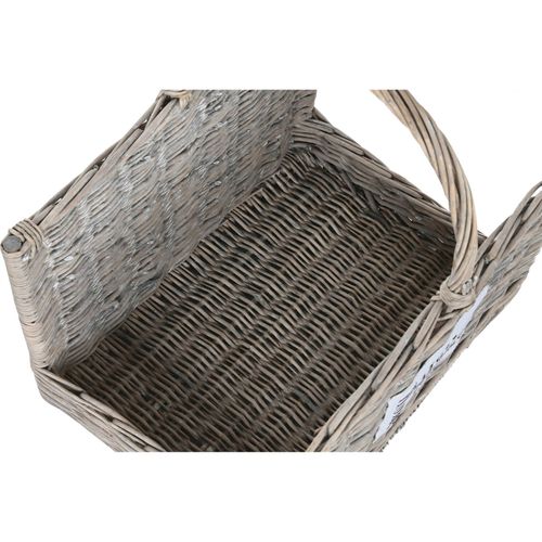 Panier En Osier Naturel Style Shabby Rangement Élégant Maison