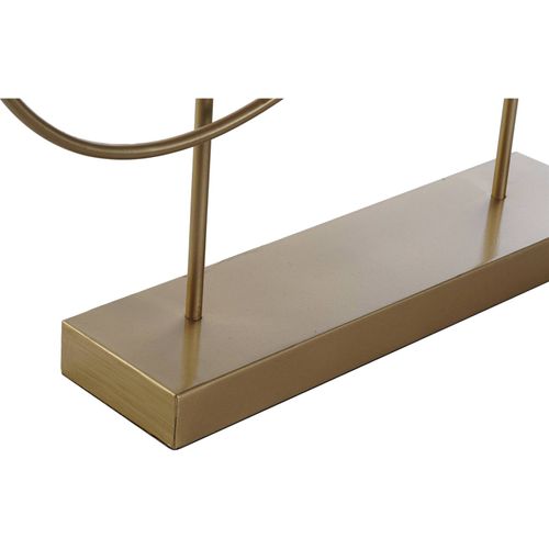 Décoration Métal Abstraite Dorée Blanc Noir Style Moderne