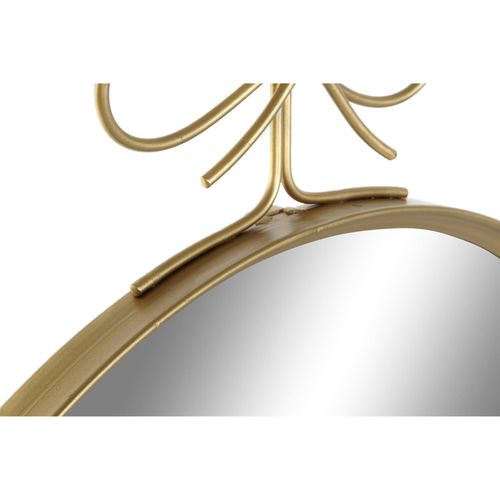 Miroir Rond Doré Esprit Glamour Avec Finition Nœud Élégant