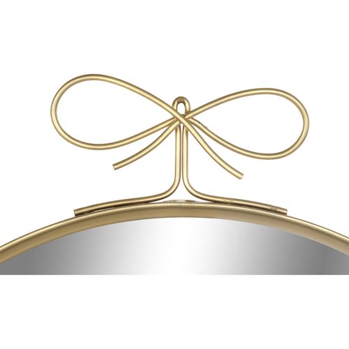 Miroir Rond Doré Esprit Glamour Avec Finition Nœud Élégant