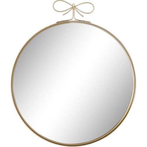 Miroir Rond Doré Esprit Glamour Avec Finition Nœud Élégant