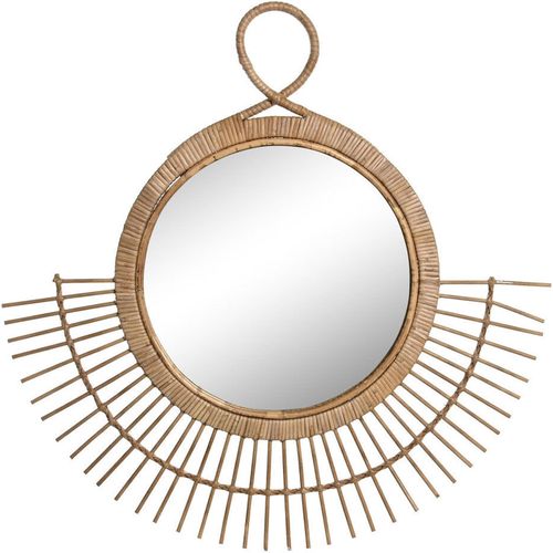 Miroir Mural En Rotin Naturel Style Bohème Chic Urban