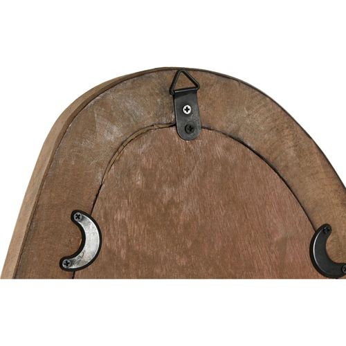 Miroir Bois Marron Style Colonial Avec Perles Décoratives