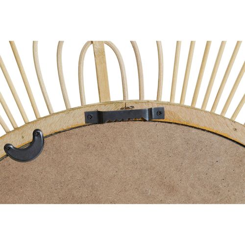 Miroir Rond Scandi Bambou Naturel Design Épuré Pour Salon Moderne