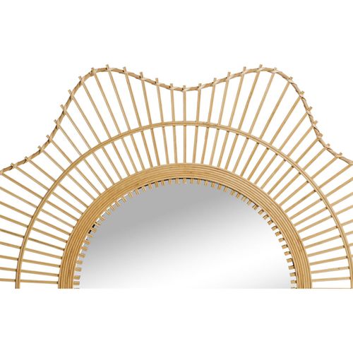 Miroir Décoratif Bambou Naturel Style Scandinave Élégant