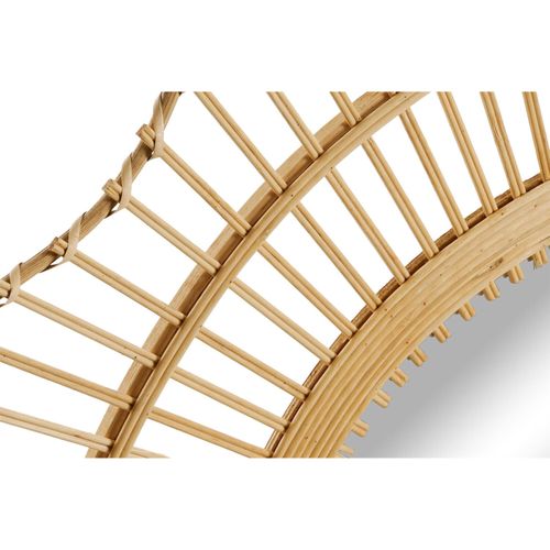 Miroir Décoratif Bambou Naturel Style Scandinave Élégant