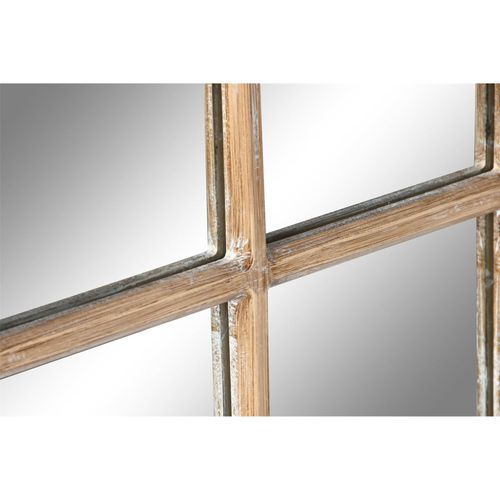 Miroir Fenêtre Esprit Traditionnel Bois Naturel Patiné