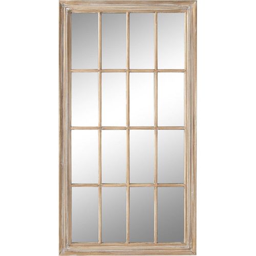 Miroir Fenêtre Esprit Traditionnel Bois Naturel Patiné