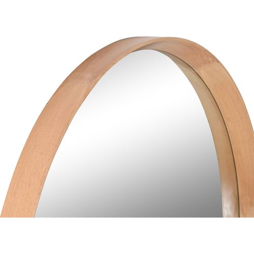 Miroir Rond En Verre Et Chêne Naturel Style Urbain Élégant
