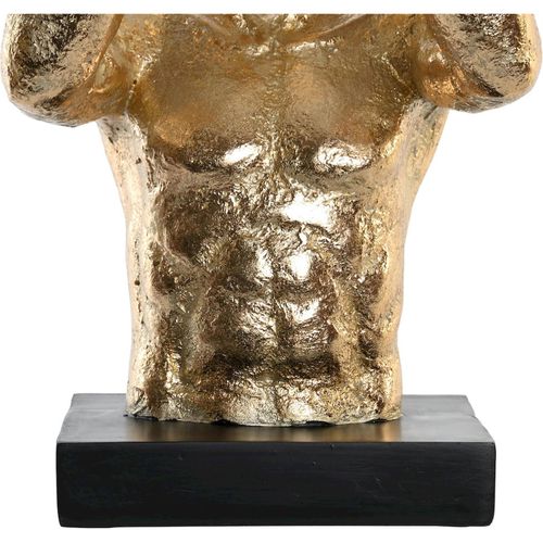 Statue Décorative Homme Doré Moderne Résine Or Et Noir