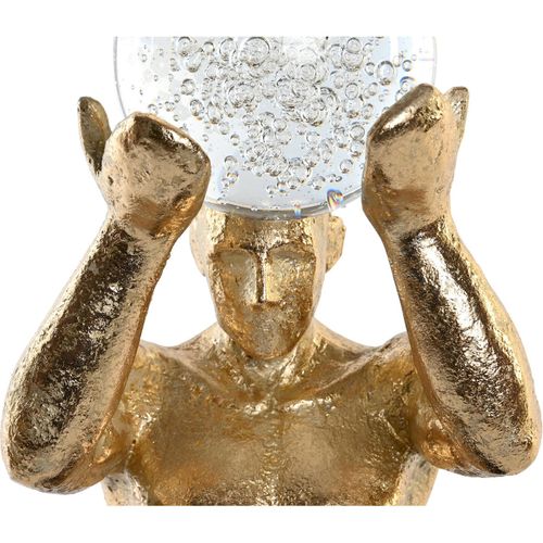 Statue Décorative Homme Doré Moderne Résine Or Et Noir