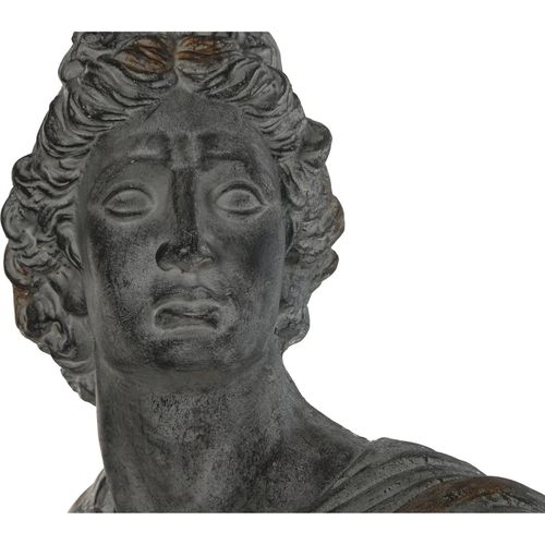 Buste Décoratif En Fibre De Verre Gris Style Antique Élégant