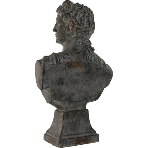 Buste Décoratif En Fibre De Verre Gris Style Antique Élégant