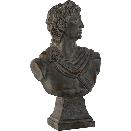 Buste Décoratif En Fibre De Verre Gris Style Antique Élégant