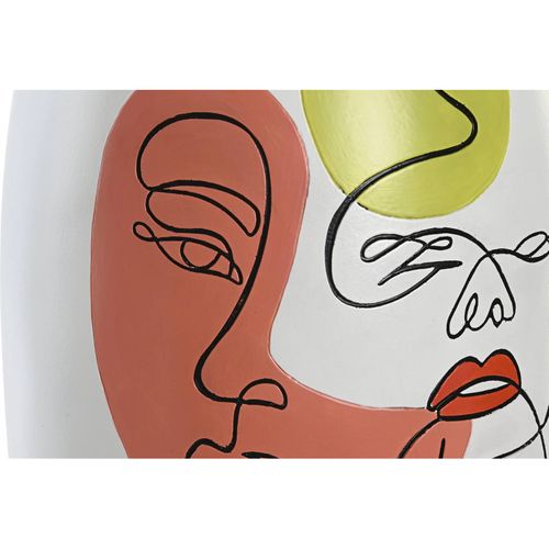 Vase Visage Abstrait Multicolore En Résine Style Scandinave