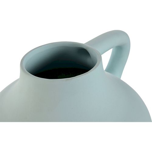 Vase En Grès Bleu Ciel Avec Anse Style Artisanal Urban Chic