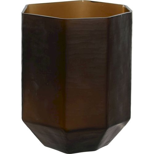 Vase Décoratif Verre Gris Foncé Finition Émaillée Moderne