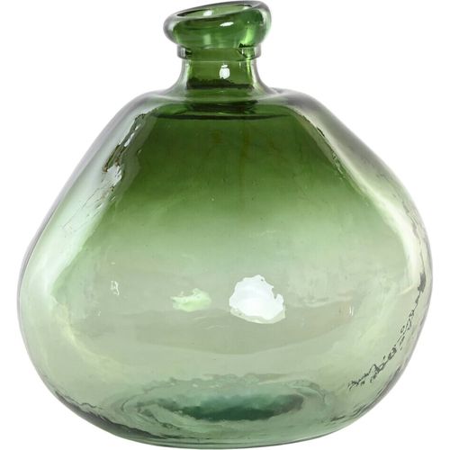 Vase En Cristal Recyclé Vert Foncé Style Organique Urban