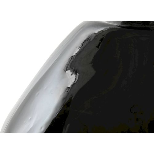 Vase Organique En Cristal Recyclé Noir Style Urbain Élégant