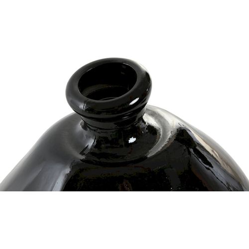 Vase Organique En Cristal Recyclé Noir Style Urbain Élégant