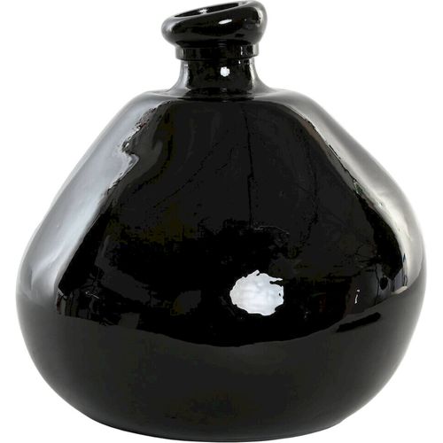 Vase Organique En Cristal Recyclé Noir Style Urbain Élégant