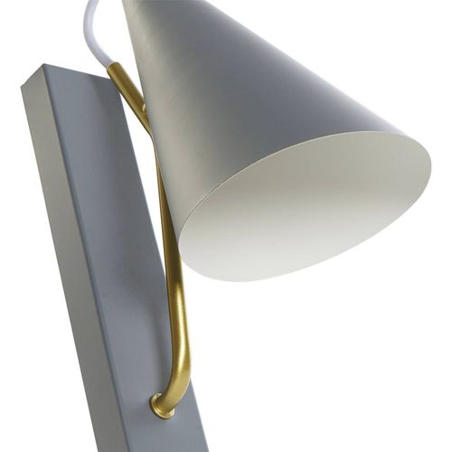 Applique Murale Métal Gris Clair Et Doré Style Moderne Chic