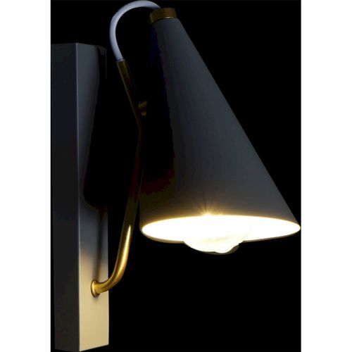 Applique Murale Métal Gris Clair Et Doré Style Moderne Chic