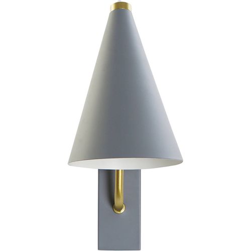 Applique Murale Métal Gris Clair Et Doré Style Moderne Chic