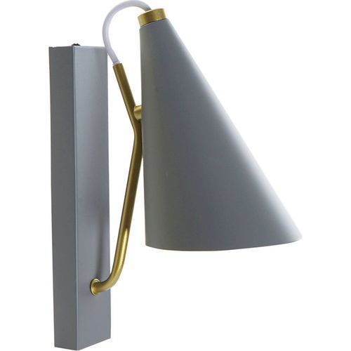 Applique Murale Métal Gris Clair Et Doré Style Moderne Chic