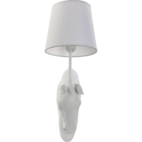 Applique Murale Cheval Blanc Effet Vieilli En Résine Élégante