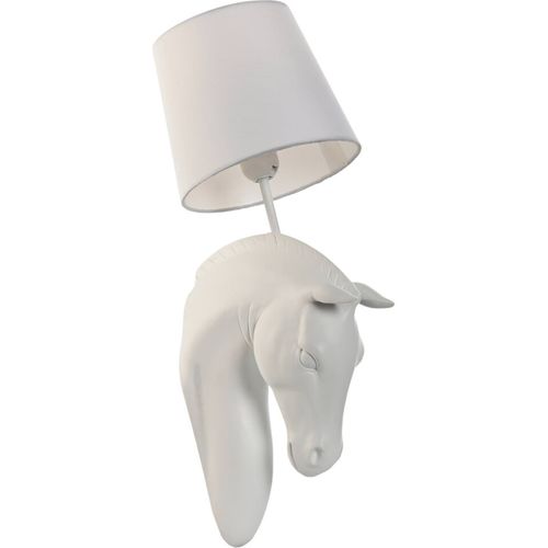 Applique Murale Cheval Blanc Effet Vieilli En Résine Élégante