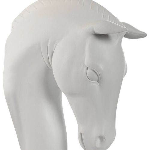 Applique Murale Cheval Blanc Effet Vieilli En Résine Élégante