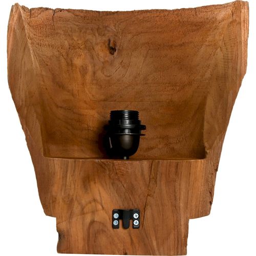 Applique Murale En Teck Fait Main Style Naturel Chaleureux