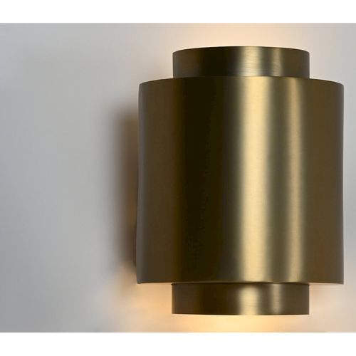 Applique Murale Dorée En Acier Patiné Design Élégant