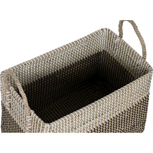 Panier Tribal En Jonc De Mer Blanc Noir Naturel Style Boho