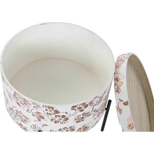 Table D'appoint Blanche Effet Shabby Chic En Métal Et Mdf