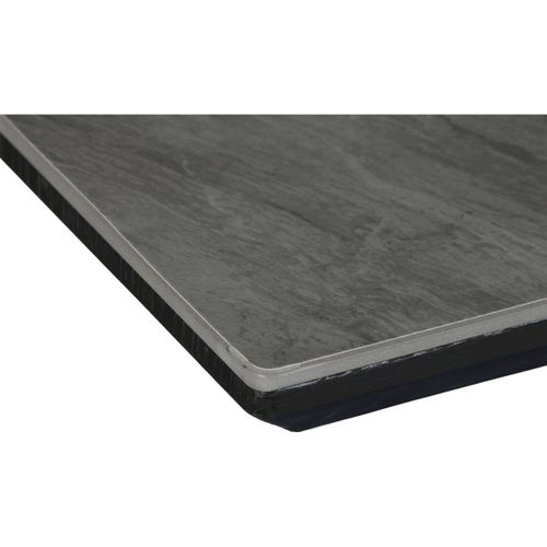 Table De Salle à Manger Moderne En Céramique Et Métal Gris