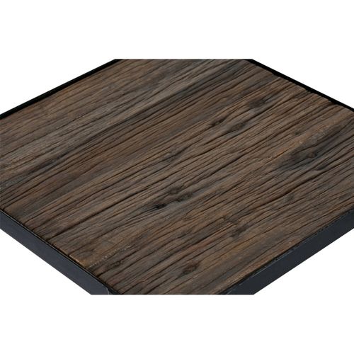 Table D'appoint En Bois Fer Naturel Et Noir