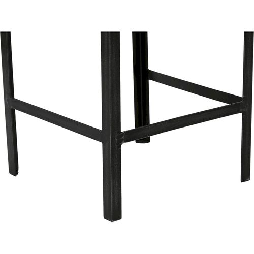 Table D'appoint En Bois Fer Naturel Et Noir