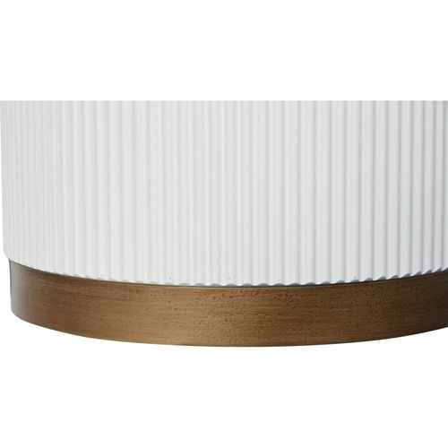 Table Basse Blanche Élégante En Bois Mdf Style Contemporain