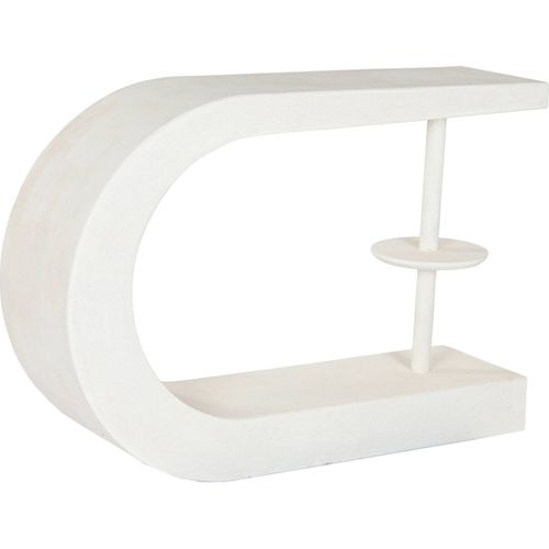 Console D Entrée Design Blanc Aspect Plissé Style Moderne
