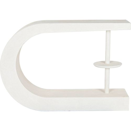 Console D Entrée Design Blanc Aspect Plissé Style Moderne