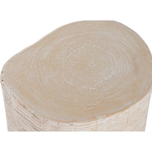 Table D'appoint Sculptée En Bois De Mungur Style Naturel