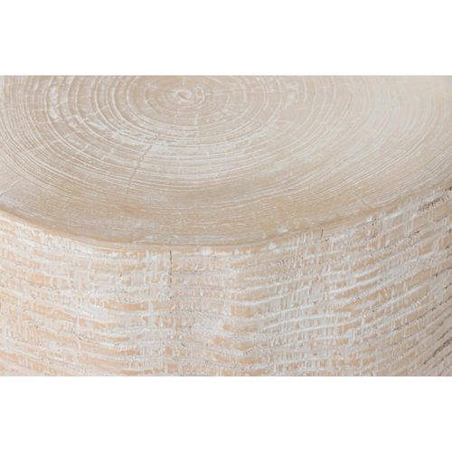 Table D'appoint Sculptée En Bois De Mungur Style Naturel