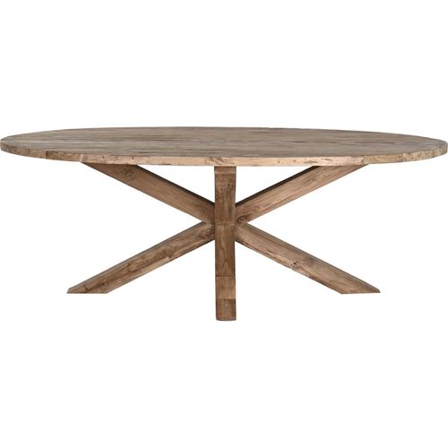 Table Ovale En Teck Recyclé Style Naturel Salle à Manger