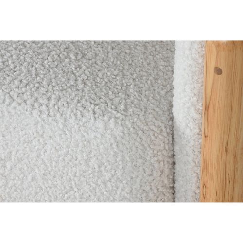 Fauteuil Moderne Blanc En Bois Et Polyester Style Contemporain