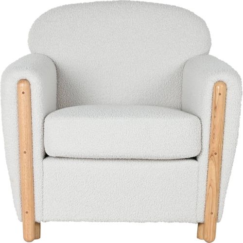 Fauteuil Moderne Blanc En Bois Et Polyester Style Contemporain